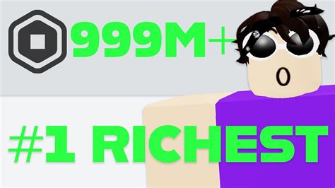 The Richest Player On Roblox YouTube