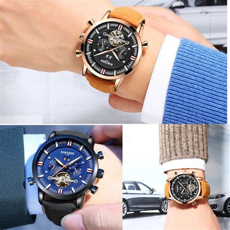 Buy Kinyued Skeleton Automatic Watch Flying Tourbillon Luminous Men S