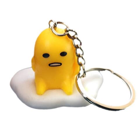 Gudetama Sitting Figure Key Ring Chain Candy Kult
