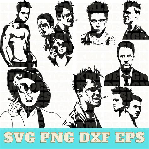 8 Fight Club Svg Bundle Fight Club Vector Fight Club Clipart Tyler