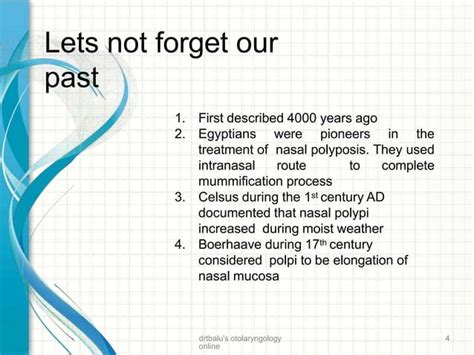 Nasal Polyps Etiology Pathogenesis Clinical Features Management Ppt