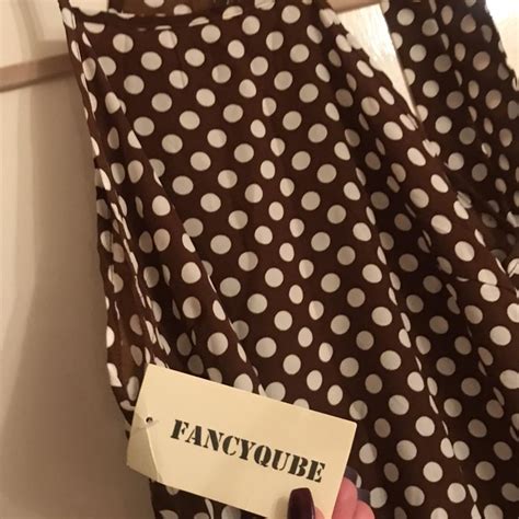 Brown And Cream Spotted Dress Size 1214 Brand New Depop