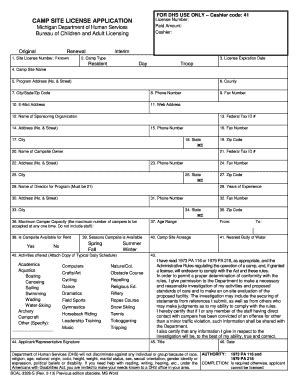 Bcal Site License Application Fillable Pdf Fill Online Printable