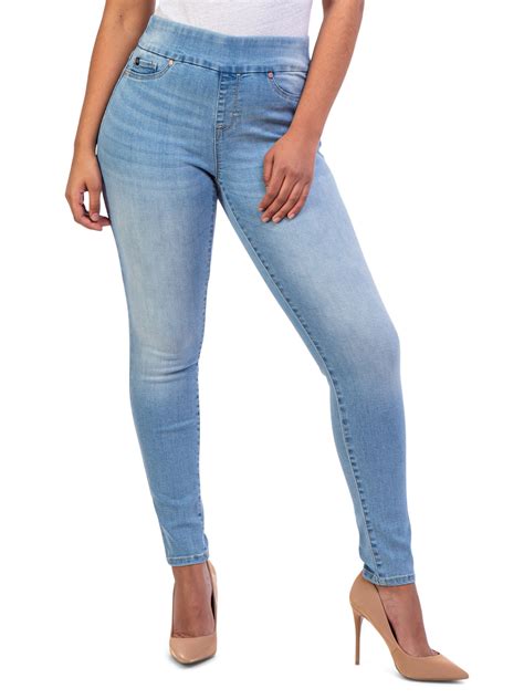 Jordache Women S High Rise Curvy Pull On Jeggings Walmart