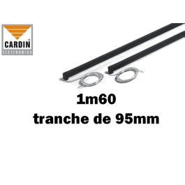 Barre palpeuse résistive NOIR 1m60 tranche 95 mm CARDIN Domo Confort