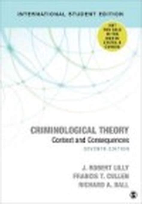 Criminological Theory 9781544327891 J Robert Lilly And Francis T Cullen Boeken Bol