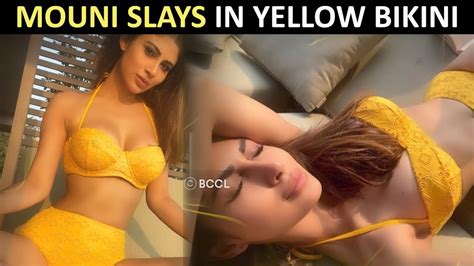 Mouni Roy Flaunts Her Hourglass Figure In Yellow Bikini Youtube