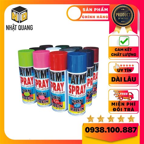 Sơn Xịt Atm Spray Đủ Màu Sơn Phun Trang Tri Xe Máy ChÍnh HÃng