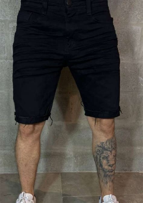 Bermuda Masculina Sarja Masculina BÁsica Com Barra