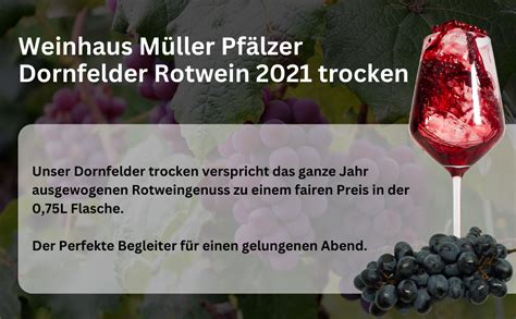 Weinhaus M Ller Bornheim L Flasche Pf Lzer Dornfelder Rotwein