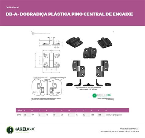 DOBRADIÇA PLÁSTICA DE ENCAIXE Bakelitsul