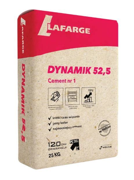 Cement Workowany Lafarge Dynamik SP CEM II A M S LL 52 5 N 25kg Kod