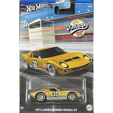 風火輪 Hot Wheels 銀標 復古賽車俱樂部 VINTAGE RACING CLUB 藍寶堅尼 MIURA SV 蝦皮購物