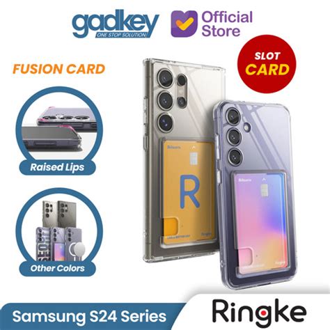 Jual Case Samsung Galaxy S24 Ultra Plus Ringke Fusion Card Clear Casing