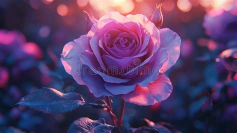 Purple Pale Rose Natural Light Super Fine Art Stock Photo Image Of