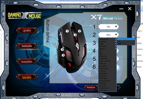 Cara Setting Mouse Makro X7 Rexus 6D Untuk Point Blank SG AWP