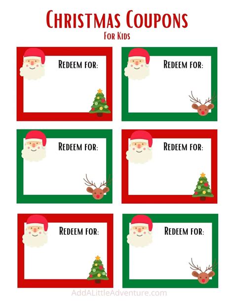 Free Christmas Coupon Printable Simply Print Out The Coupons That You