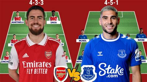 Arsenal Vs Everton Head To Head Potential Starting Lineups Premier