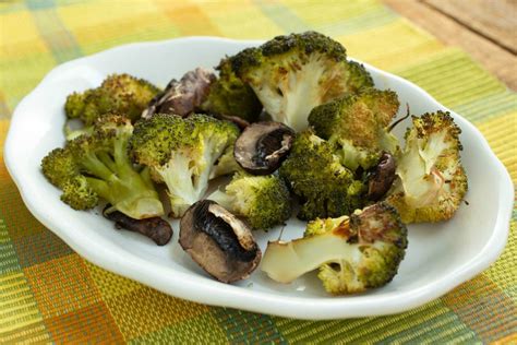 Roasted Broccoli And Mushrooms The Scramble