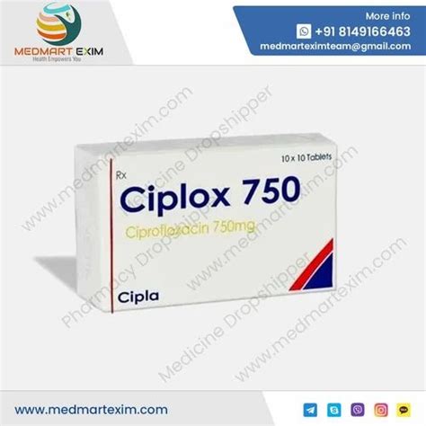 Ciplox Ciprofloxacin Tablets 250 Mg 500 Mg 750 Mg At Rs 100 Box In