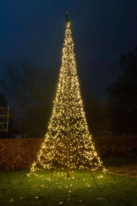 Vlaggenmast Kerstboom Fairybell Meter Lampjes