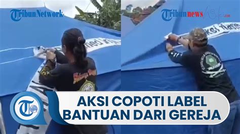 Viral Aksi Sekelompok Orang Copoti Label Dan Tulisan Bantuan Dari