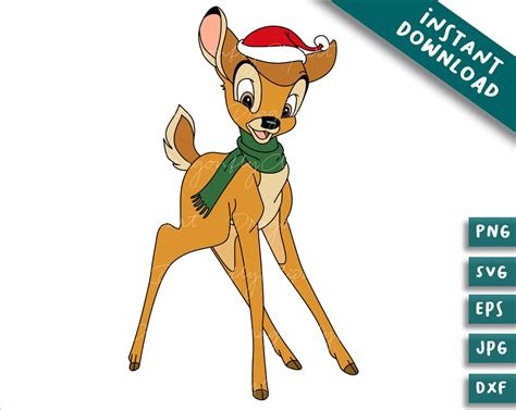 Bambi Christmas Cut Files Christmas Svg Png Svg Cricut Christmas