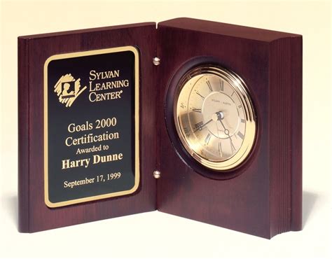 Book Clock BC69 with Free Engraving & Lifetime Warranty