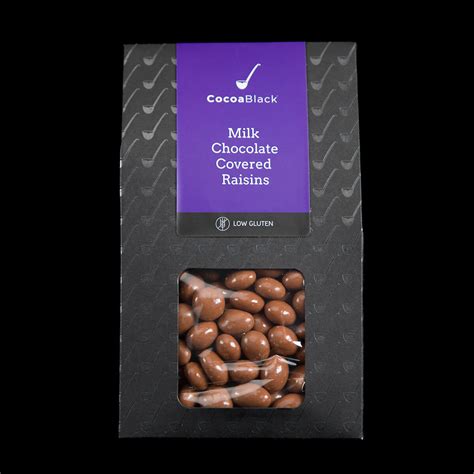 Milk Chocolate Covered Raisins Cocoa Black