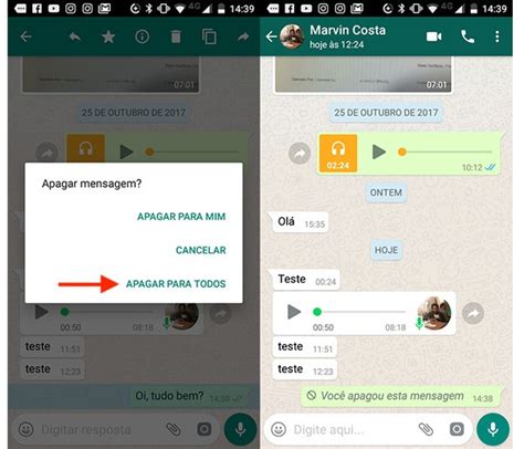 Como Apagar Uma Mensagem J Enviada No Whatsapp Para Android