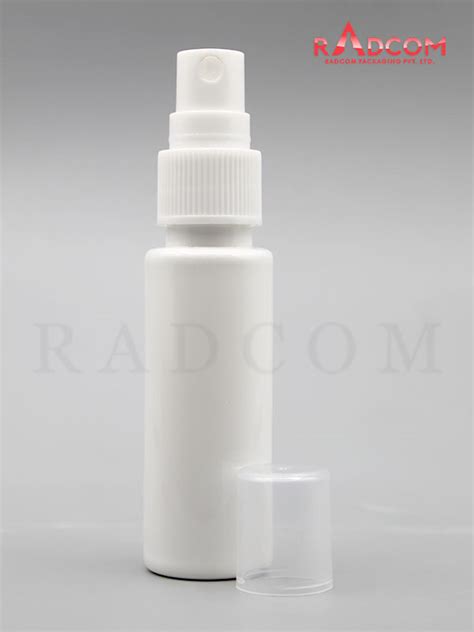 Ml Tulip Opaque White Pet Bottle With White Mist Pump And Pp Dust Cap