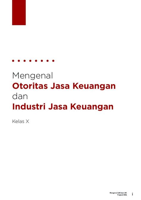 Pdf Mengenal Otoritas Jasa Keuangan Industri Jasa Keuangan Otoritas