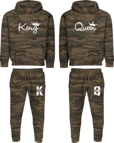 King And Queen Matching Tracksuits King Queen Couple Hoodies His