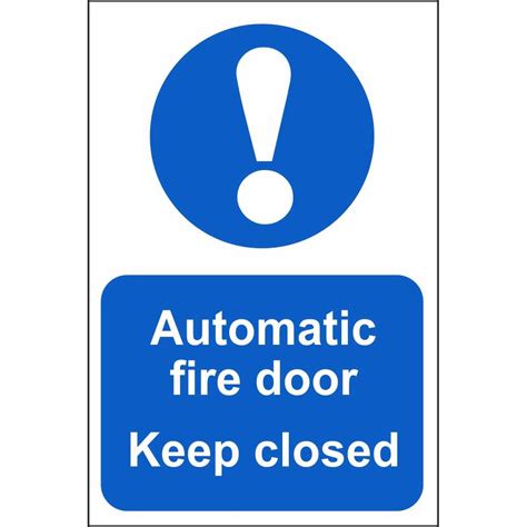 Automatic Fire Door Keep Closed Signs Fire Action Safety Signs