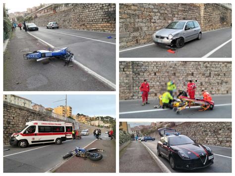 Imperia Scontro Auto Moto In Via Scarincio Ferito 17enne In Codice