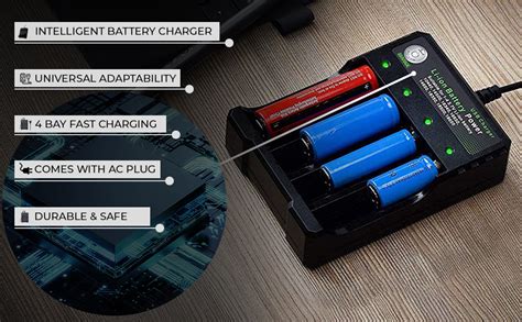 Hasthip Battery Charger Bay Fast Charge For V Li Ion Tr