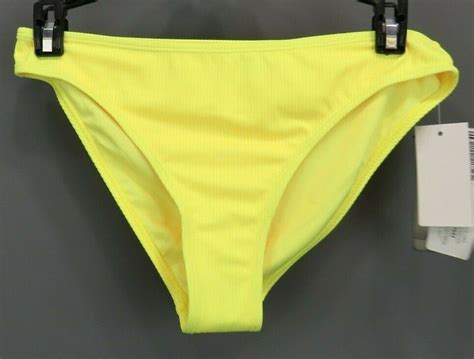 California Waves Juniors Ribbed Hipster Bikini Bottoms Size L U7 334