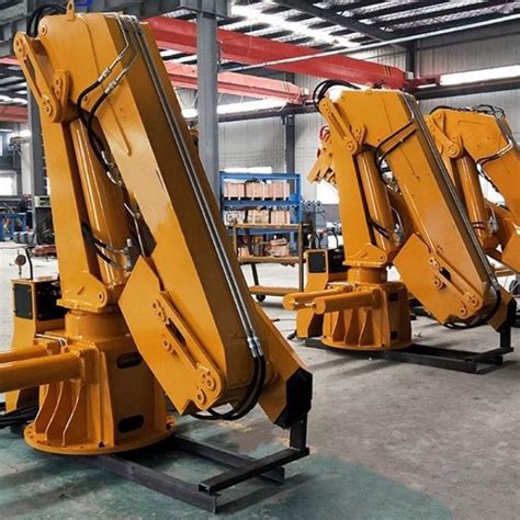 10 Ton Hydraulic Folding Knuckle Boom Marine Flange Deck Boat Lifting