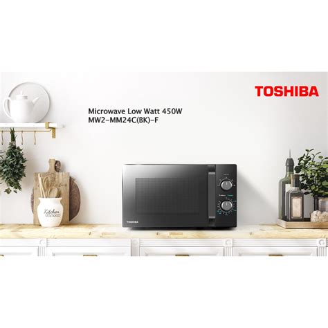 Jual Toshiba Microwave 450w Low Watt 24 Ltr Mw2 Mm24cbk F Shopee