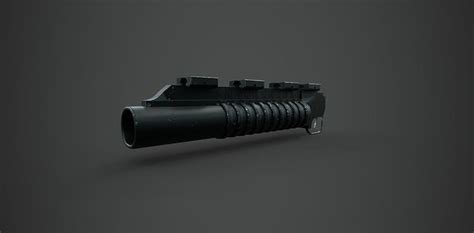 3d Model M203 Barrel Grenade Launcher Vr Ar Low Poly Cgtrader