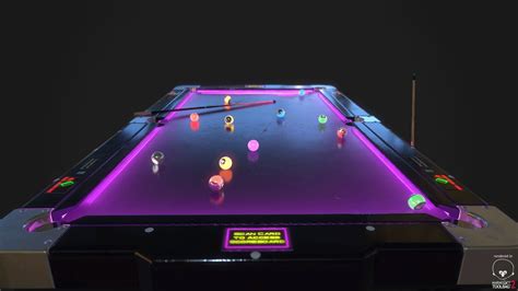 Pool Table With Neon Balls Pool Table Pool Table Lighting Custom