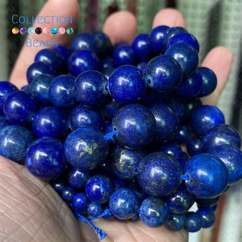 Natural Lapis Lazuli Pedras Espa Ador Solta Contas Redondas Para Fazer