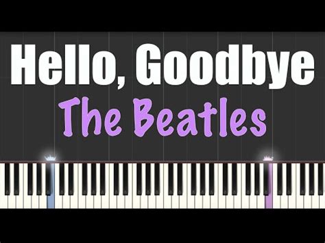 Hello Goodbye The Beatles Piano Tutorial Youtube