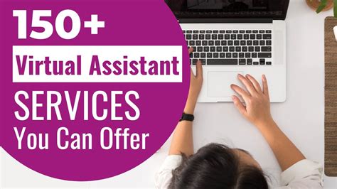 150 Virtual Assistant Services You Can Offer To Clients Homebased Job Youtube