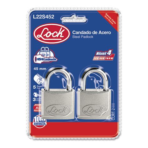 Lock L S L S Truper Juego De Candados De Acero Cortos Mm