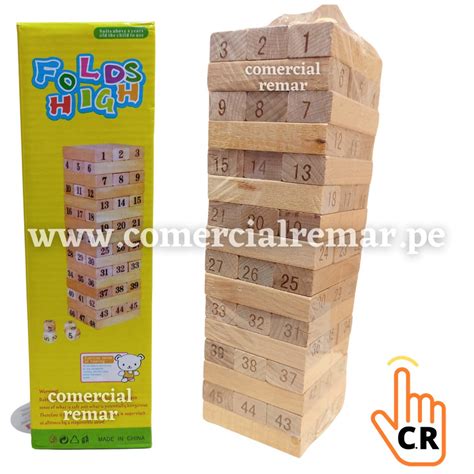 Jenga De Números 48 Piezas Juego De Equilibrio Comercial Remar