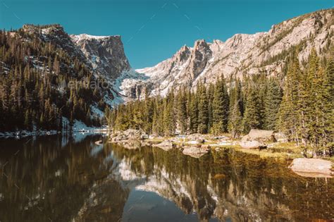 Dream Lake Rocky Mountains Colorado USA Stock Photo By Haveseen