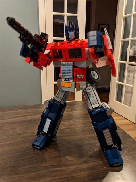 Lego Moc Optimus Prime Knee Mod By Bigwhiteal Rebrickable Build With Lego