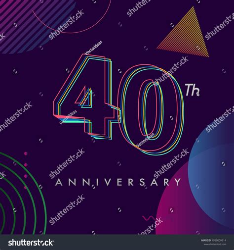 40 Years Anniversary Logo Vector Design Stock Vector Royalty Free 1959009514 Shutterstock