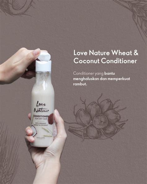 Love Nature Shampoo For Dry Hair With Organic Wheat And Coconut